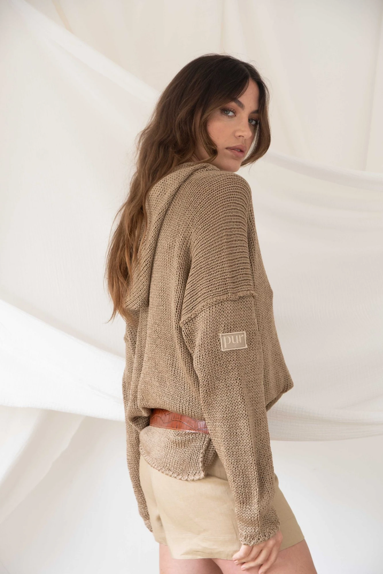 Sweater Moments beige talle unico