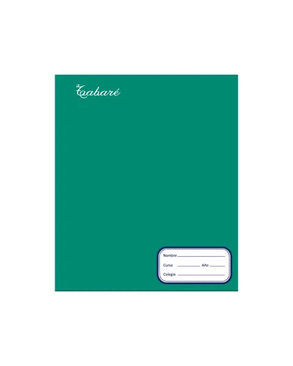 Cuaderno Tabare Tapa Color 96 Hojas - Verde 