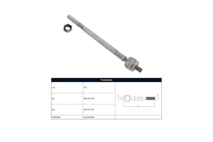 Mate Citroen C4, Peug 307 00-25 Der/Izq Mate Citroen C4, Peug 307 00-25 Der/Izq