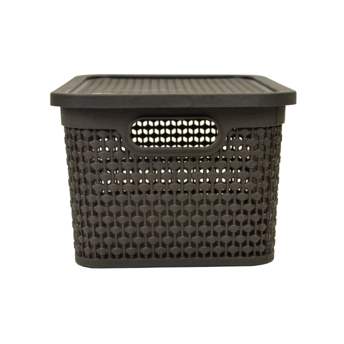 Caja simil ratán 4 lts - CHOCOLATE 