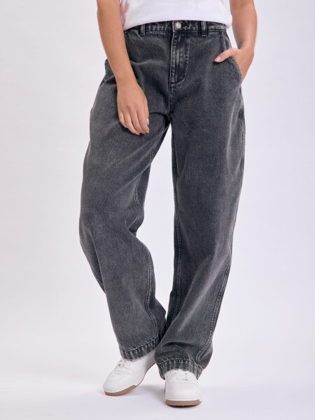 Pantalón jean carrot Negro
