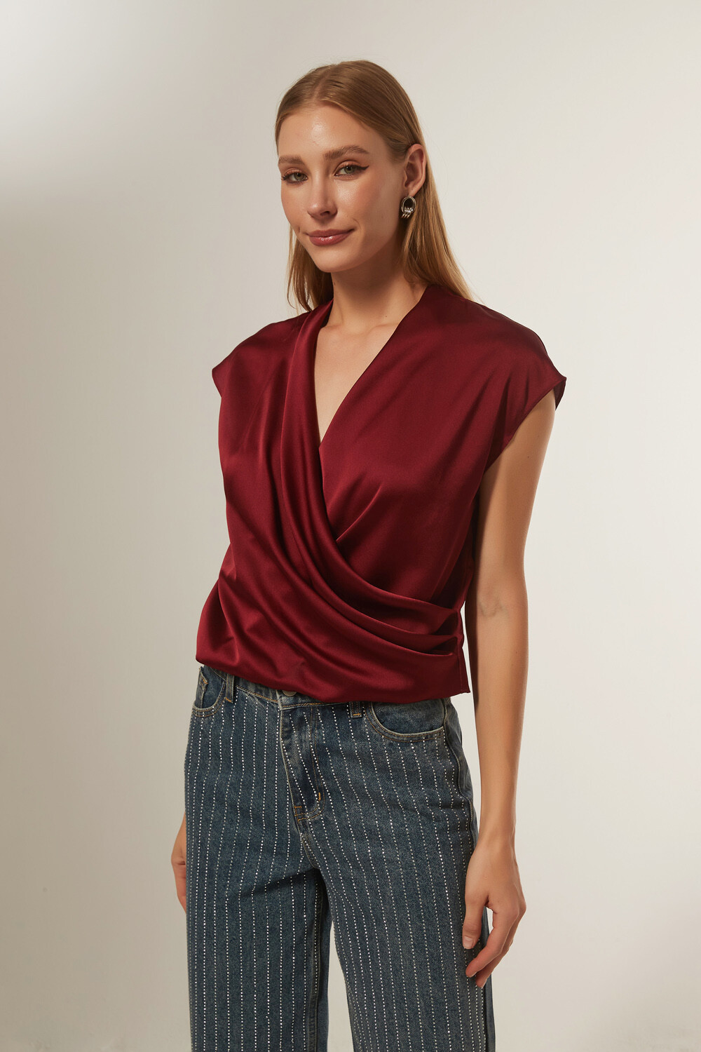 Blusa Lujane Bordeaux Oscuro