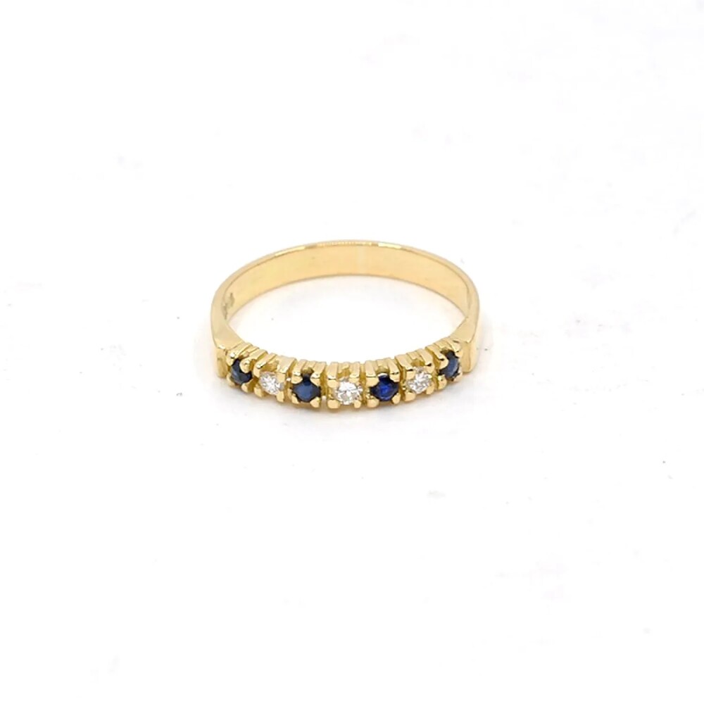 Anillo Medio Sinfin En Oro 18K Y Brillantes Anillo Medio Sinfin En Oro 18K Y Brillantes