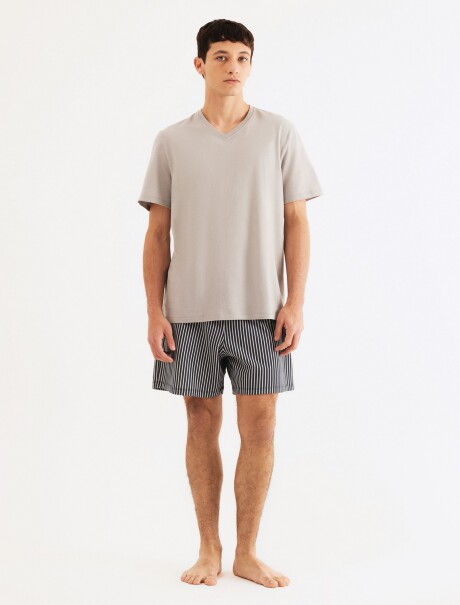 PIJAMA MASCULINO ESTAMPADO GRIS