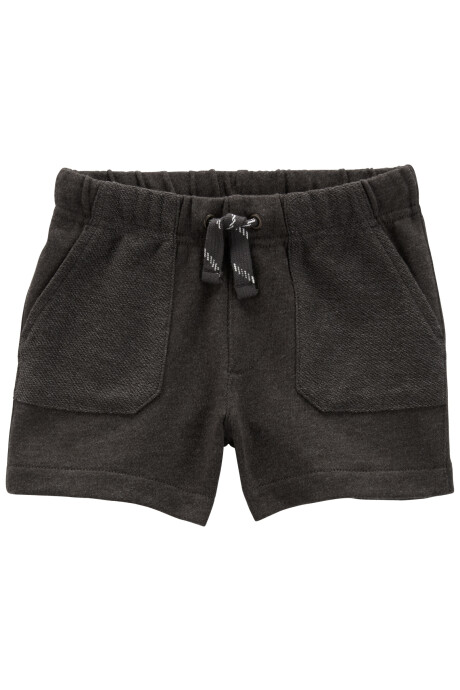 Short de algodón, con bolsillo trasero, gris oscuro Sin color