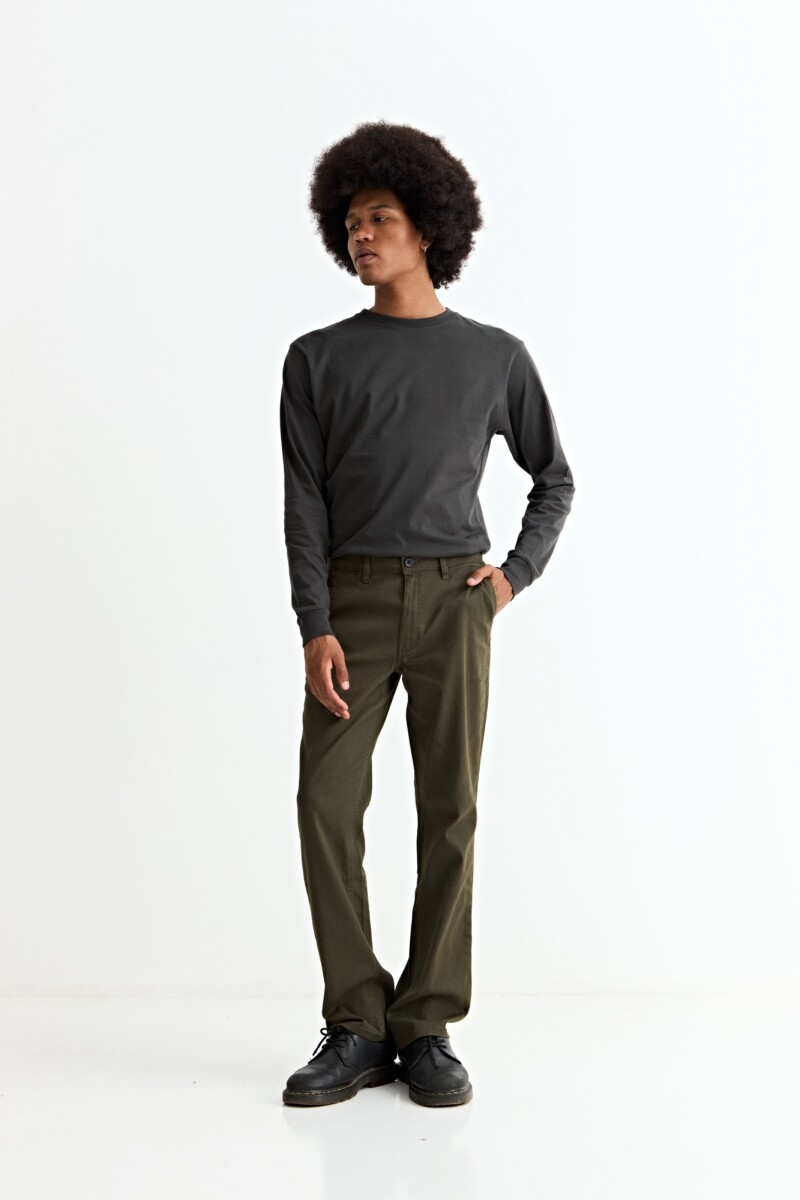 Pantalón recto - Verde ingles 