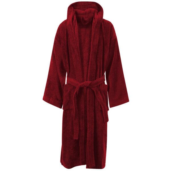 Bata de Baño Salida Ducha Tela Sherpa Suave Adulto Unisex Variante Color Bordo