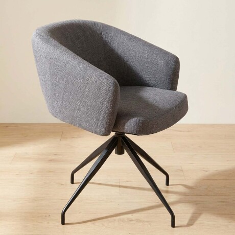 SILLA DE OFICINA TELA-Y-METAL GRIS ROUND