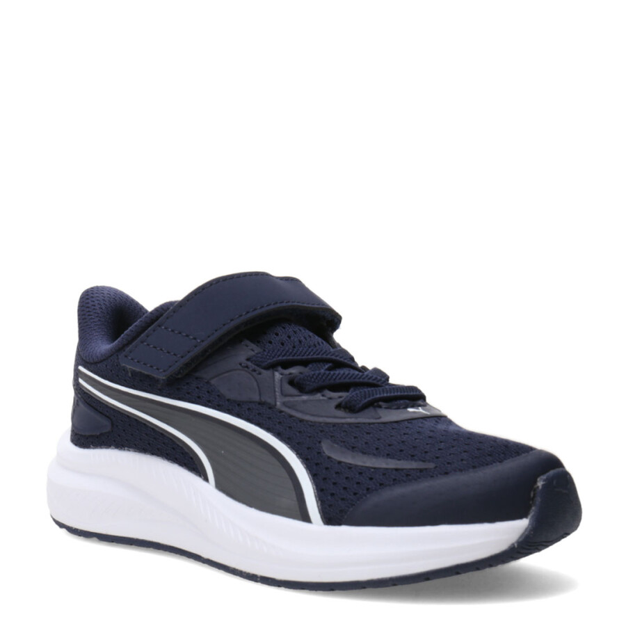 Championes de Niños Puma Skyrocket 2 Ac+ Ps Azul - Blanco