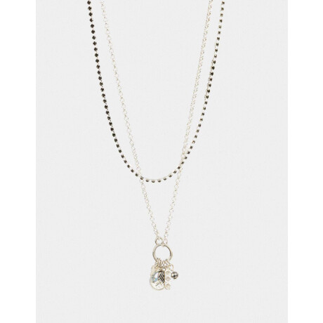 Collares Cortos Bañada en Plata Plateado