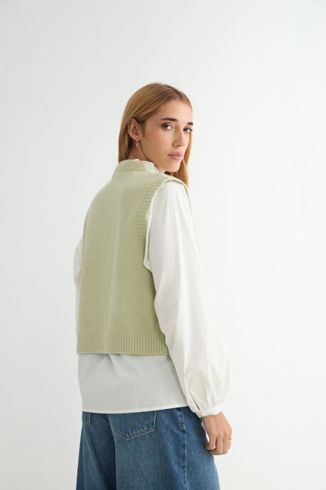 CHALECO SALVIA C/BRILLO VERDE