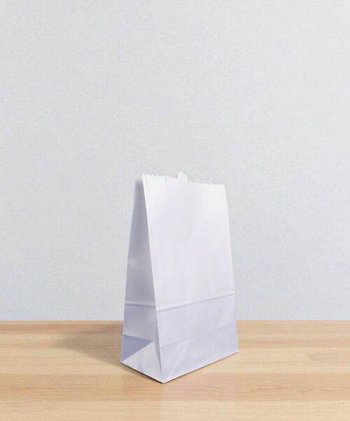 Bolsa sin asa 16x9x25 cm Kraft BLANCO