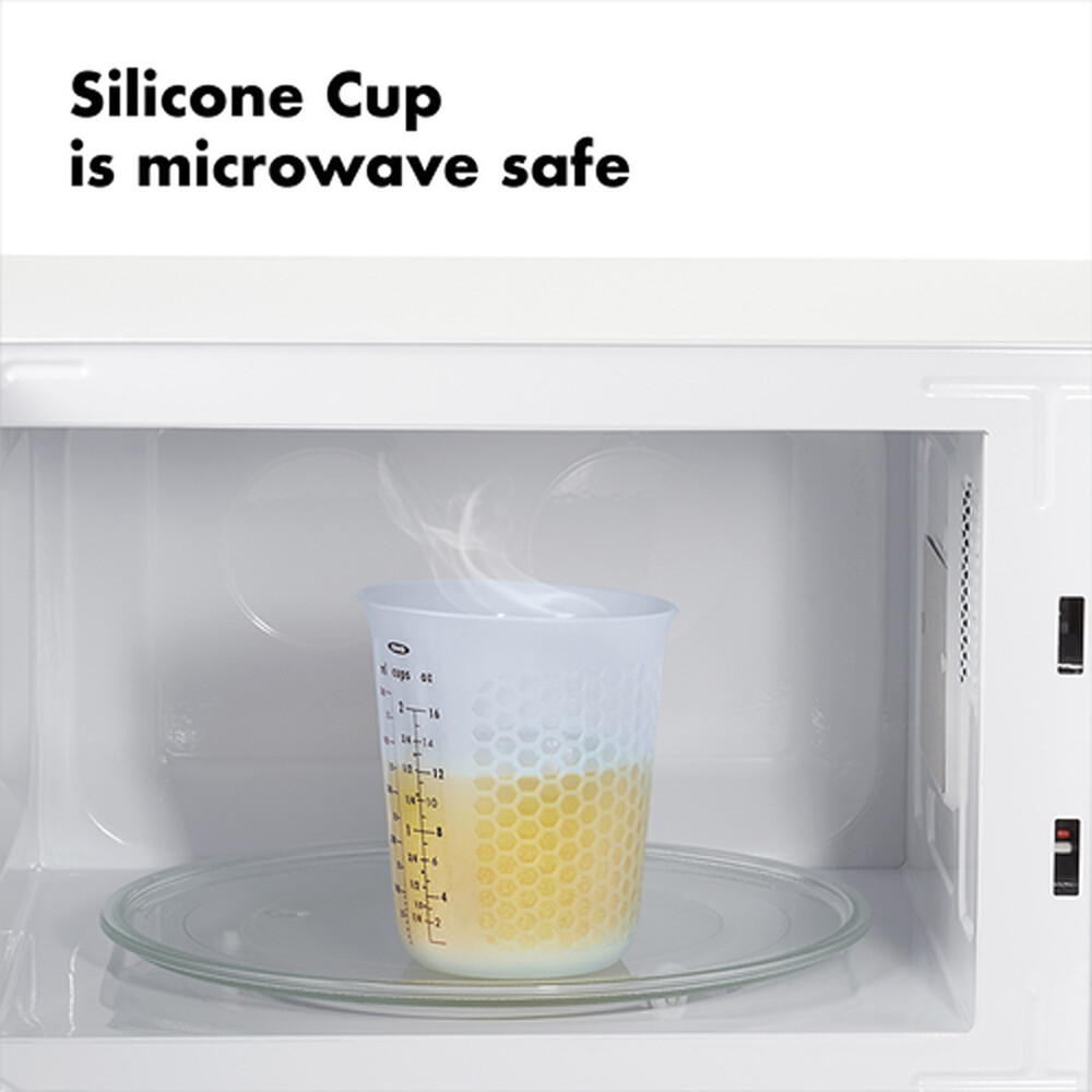 OXO GG JUEGO DE TAZAS MEDIDORAS DE SILICONA APRETAR Y VERTER - MINI, 1 TAZA, 2 TAZAS N/A