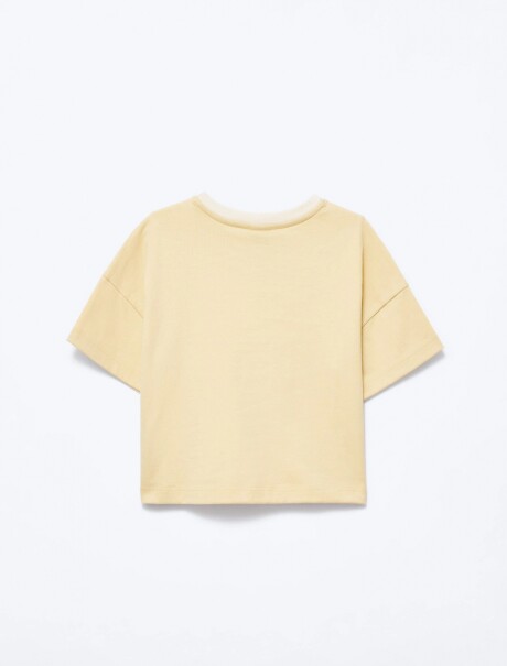 BLUSA MANGA CORTA INFANTIL CON ESTAMPA AMARILLO