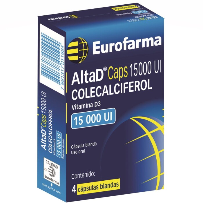 ALTA D 15000 UI CJ X 4 CAPS. BLANDAS única