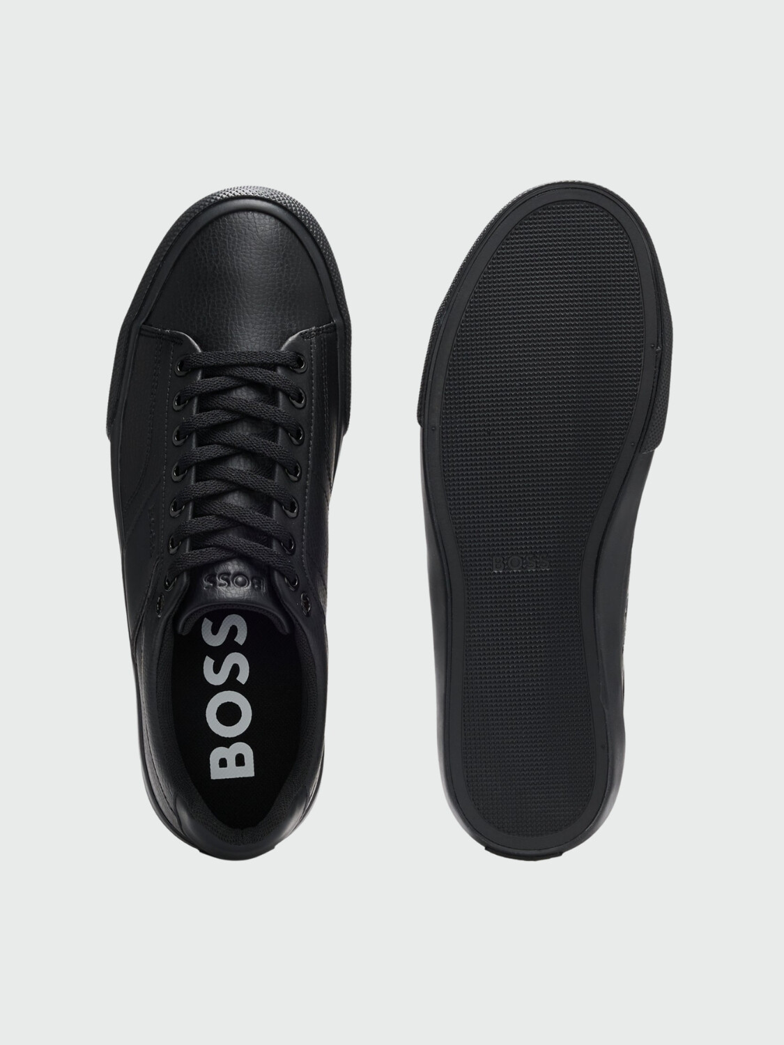 BOSS - Zapatillas Aiden Tenn Grained Negro Opaco