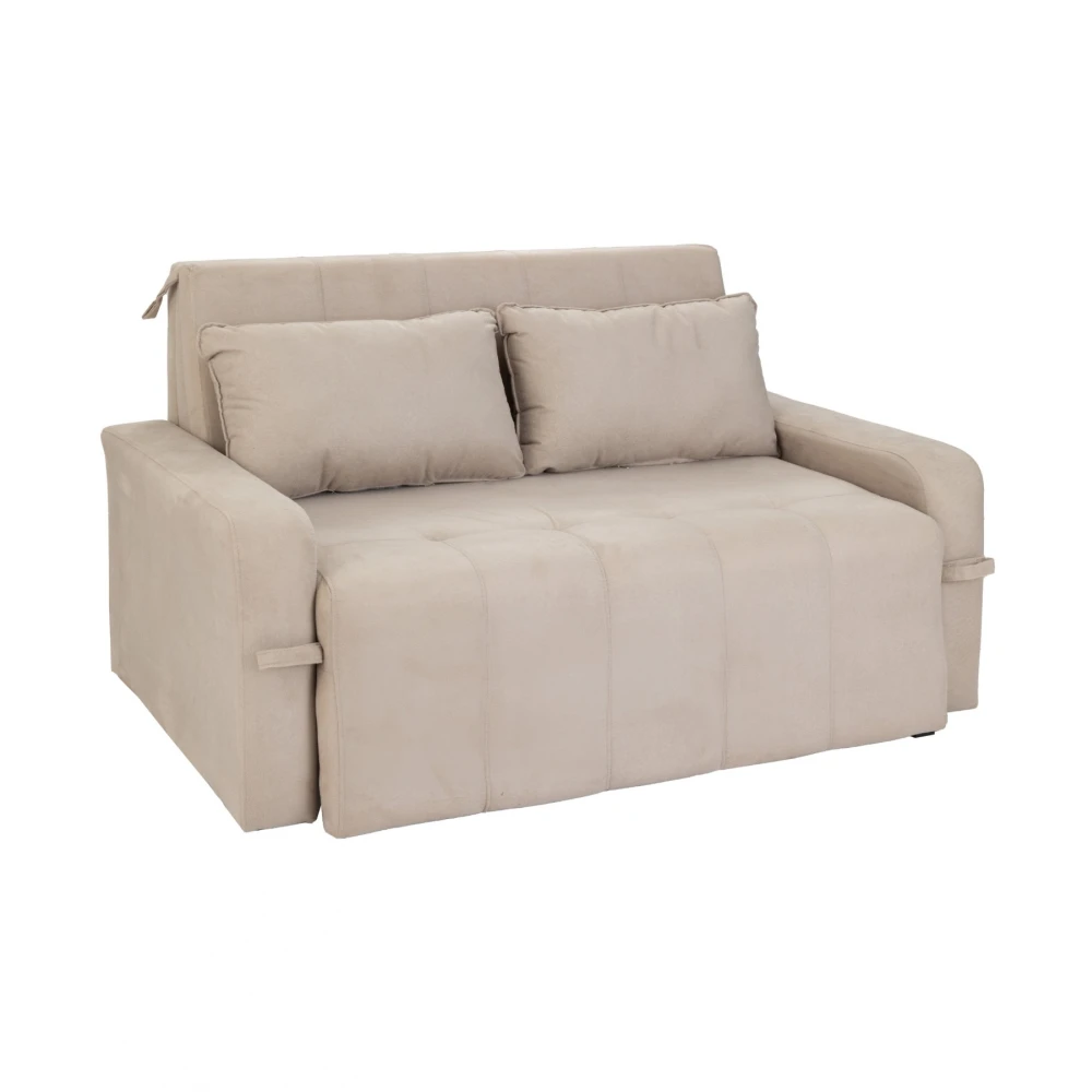Sofá Cama Amora New con Baúl Beige