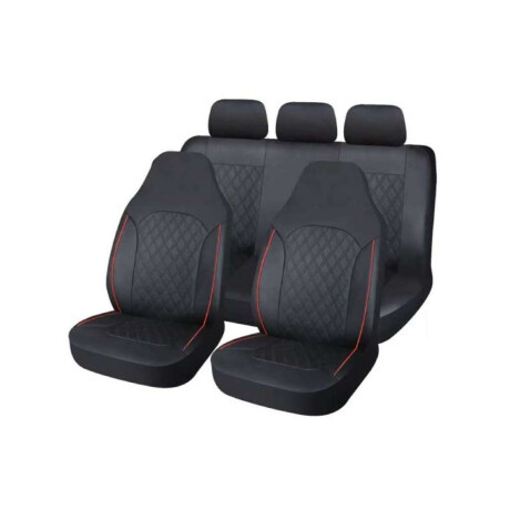 Cubreasiento De Eco Cuero 7 Piezas Negro