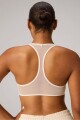 Bra Mesh Low Impact Bra Mujer Almond Milk