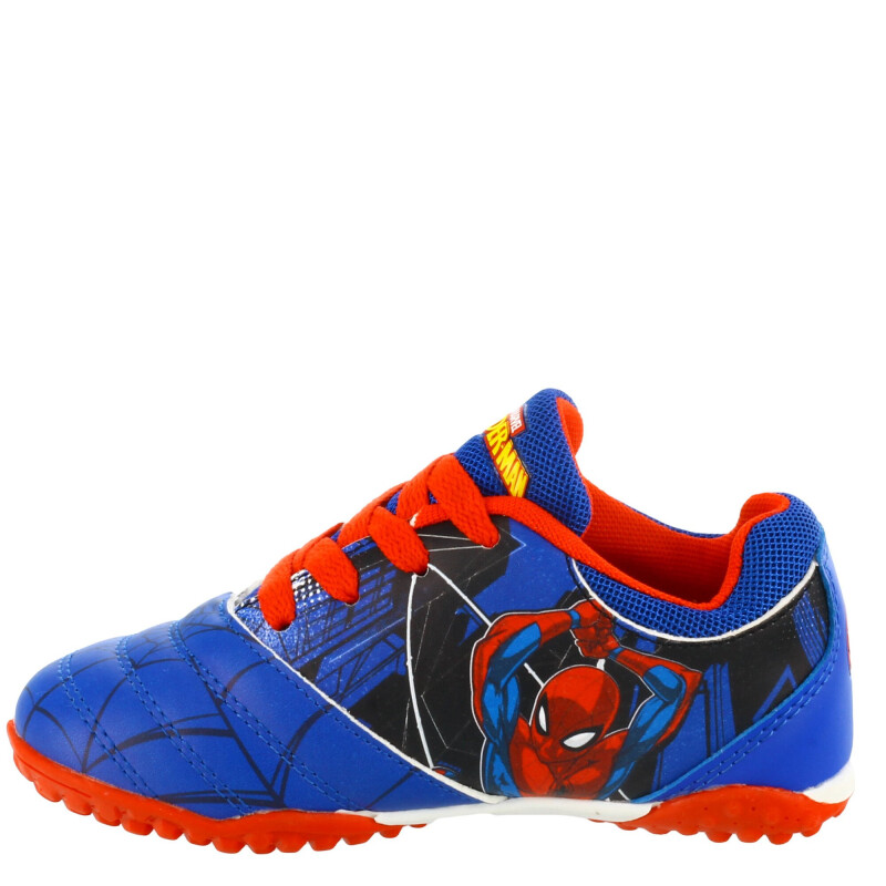 Championes de Fútbol 5 Infantiles Marvel Spiderman Azul - Negro - Rojo