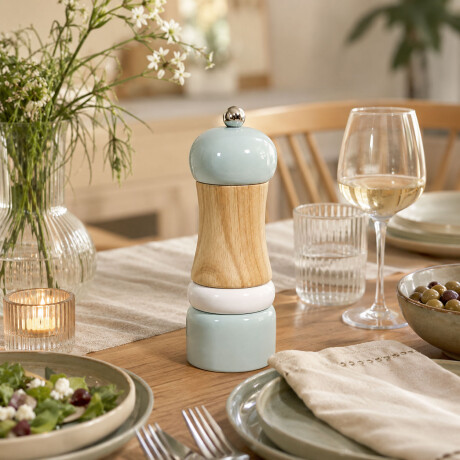 Molinillo Pimentero Salero de Madera Cocina Verde