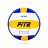 Pelota De Volley Fit2 Balon Voleibol PVC N5 Amarillo, Blanco y Azul