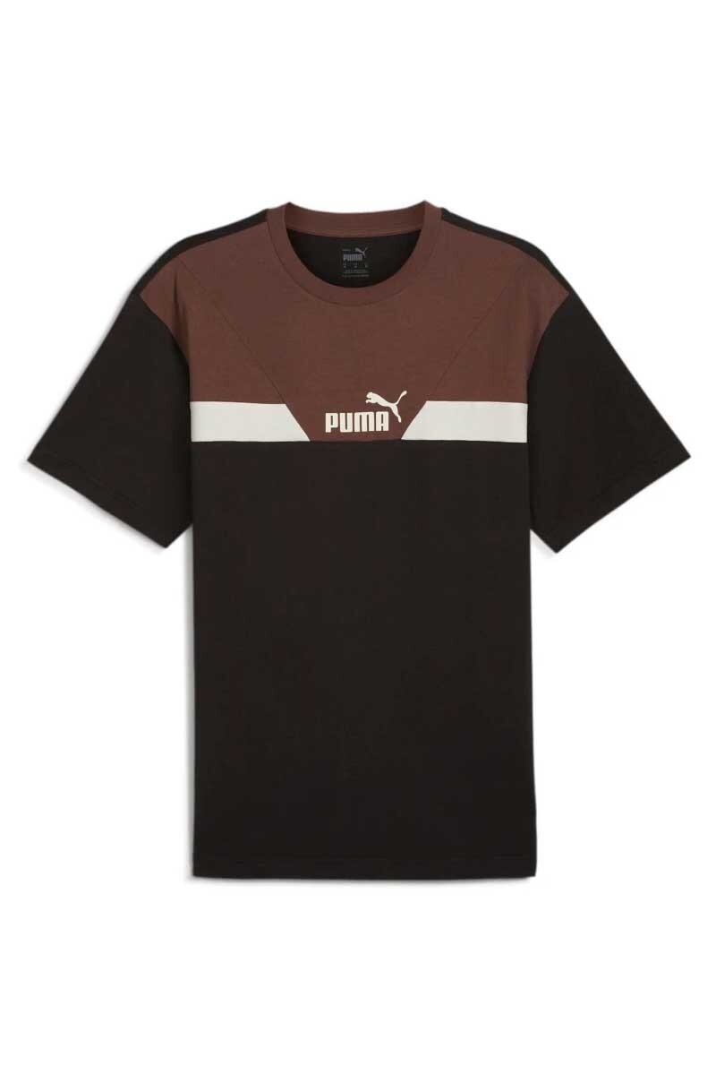 REMERA HOMBRE PUMA POWER COLORBLOCK TEE Marron