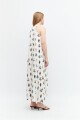 Maxi vestido halter estampado multicolor