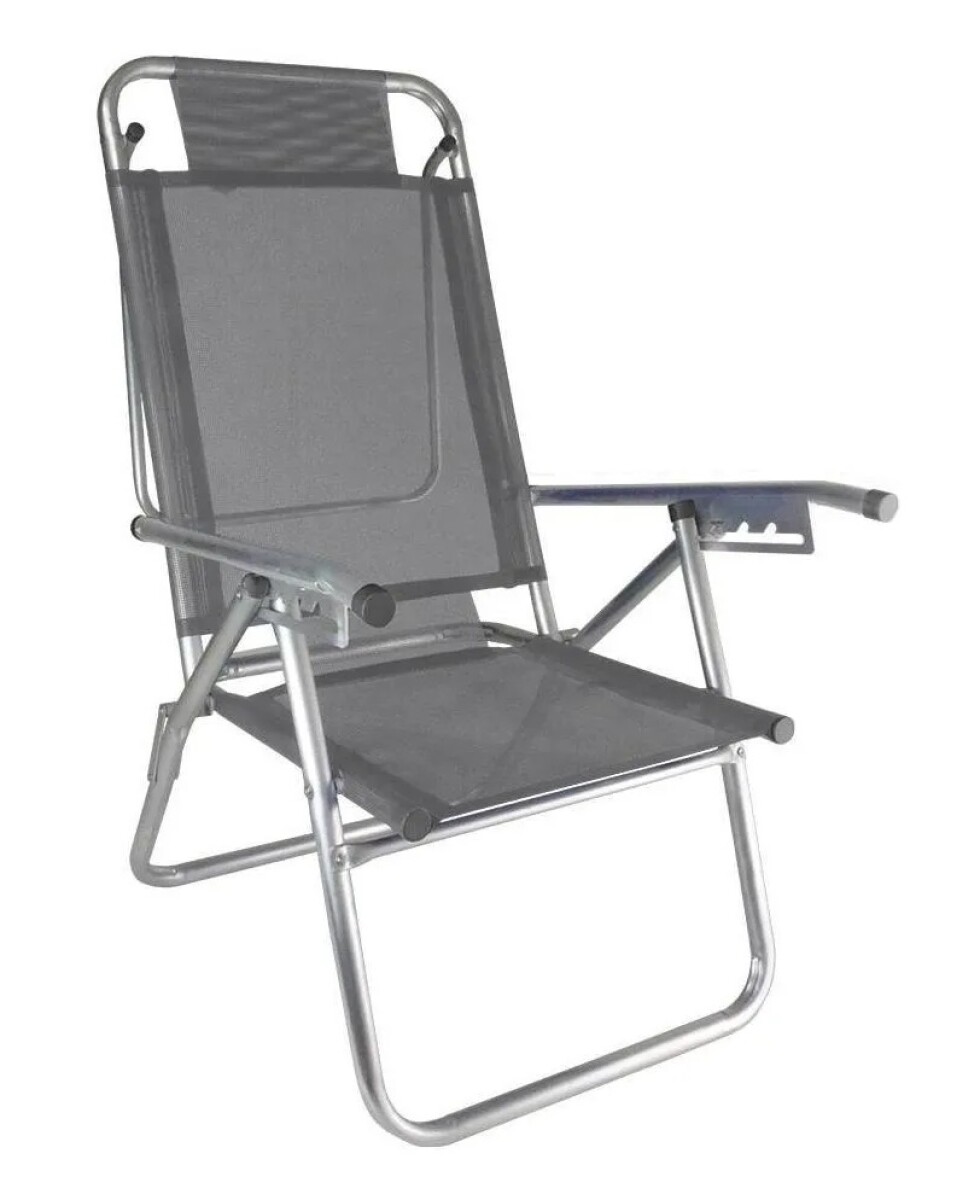 Reposera Alta en Aluminio Infinita Up c/Posiciones - GRIS 