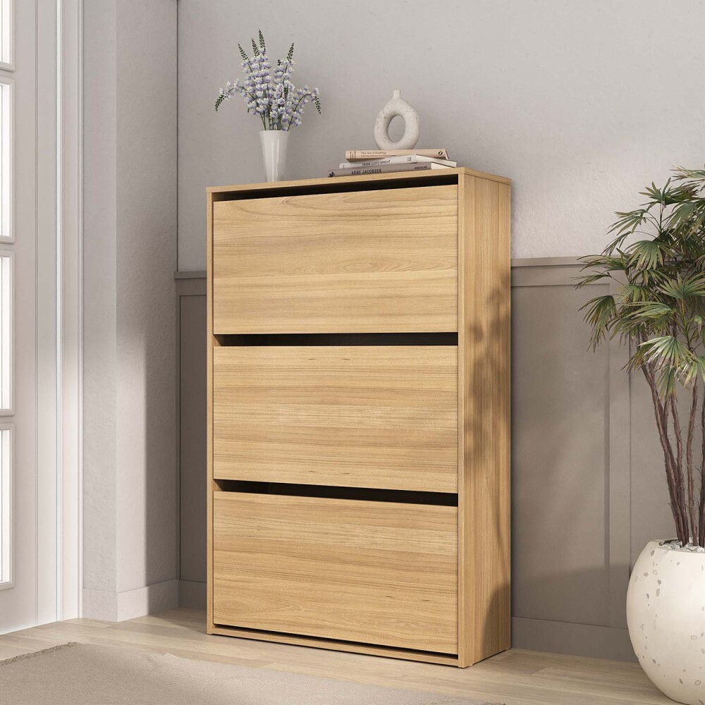 ZAPATERA MDF NATURAL-BEIGE ROMA