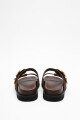 Sandalia con hebillas chocolate