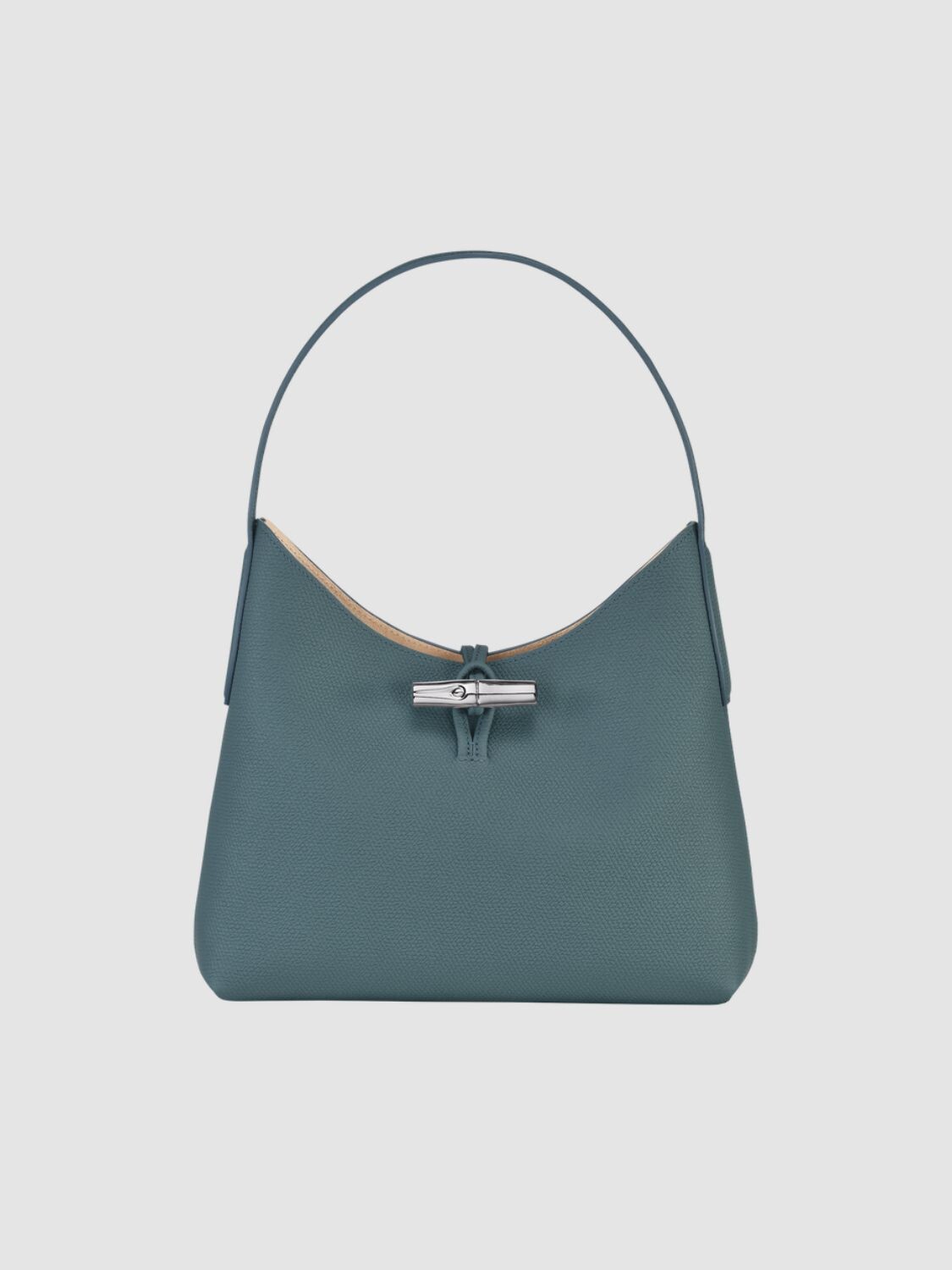 Longchamp -Cartera clásica de cuero, Roseau Essential Azul