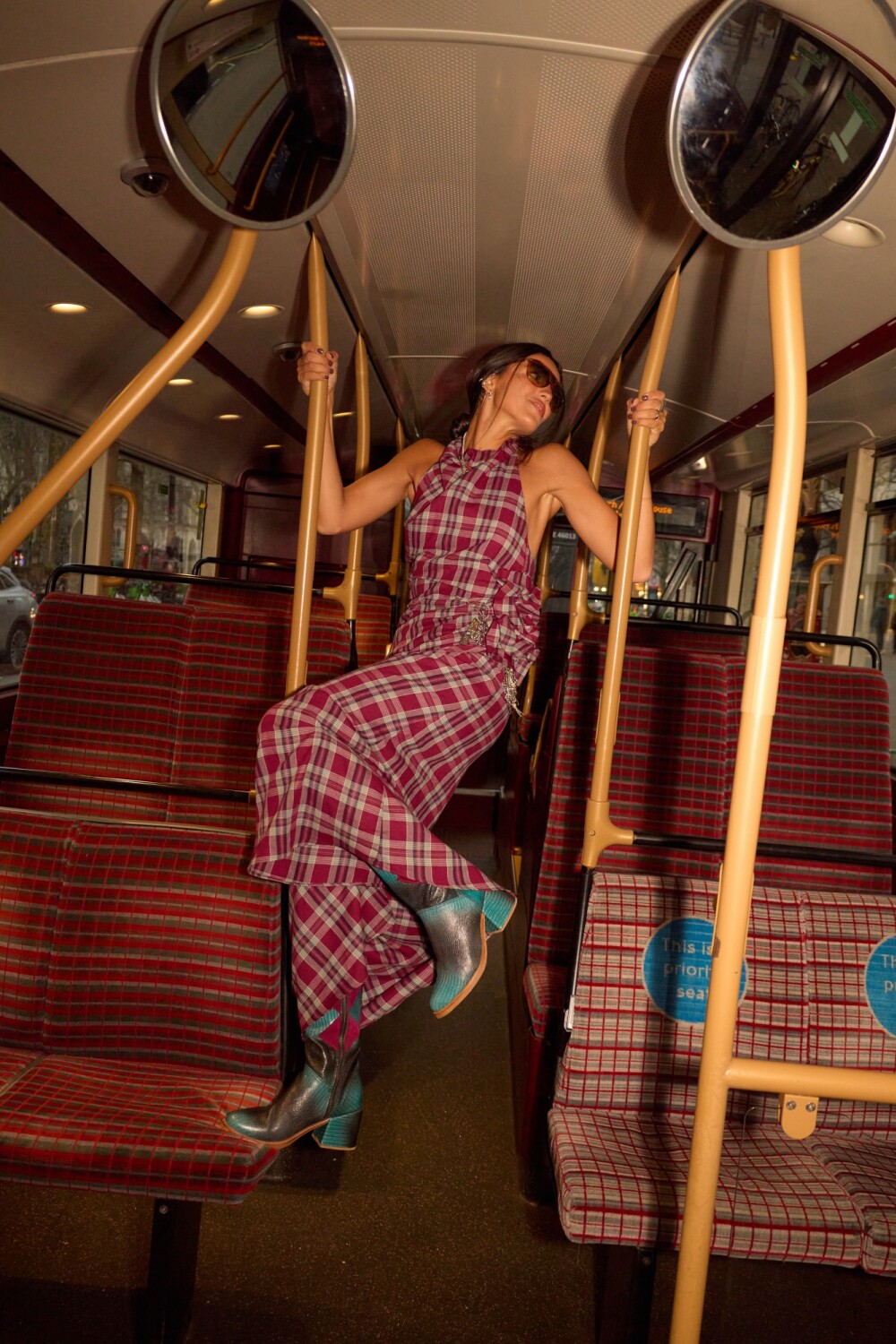 Scottish Dress Bordeaux / Azul