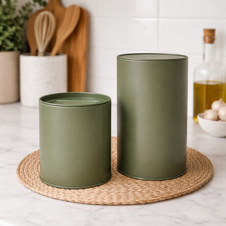 Set de yerberas grande + chica Color Liso Verde