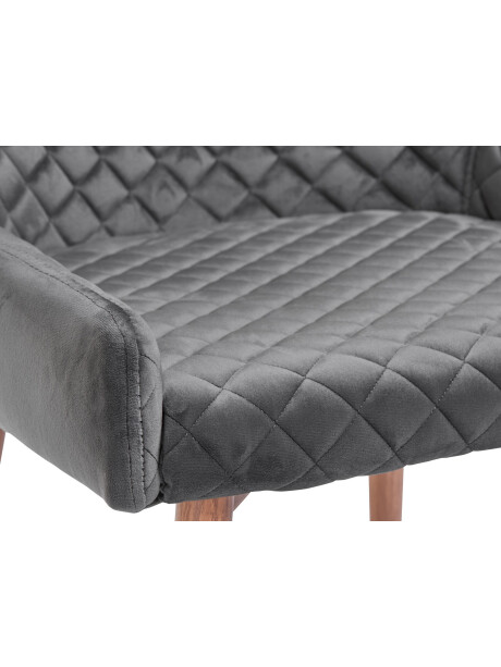 Silla de comedor PEBRINGE terciopelo gris Silla de comedor PEBRINGE terciopelo gris