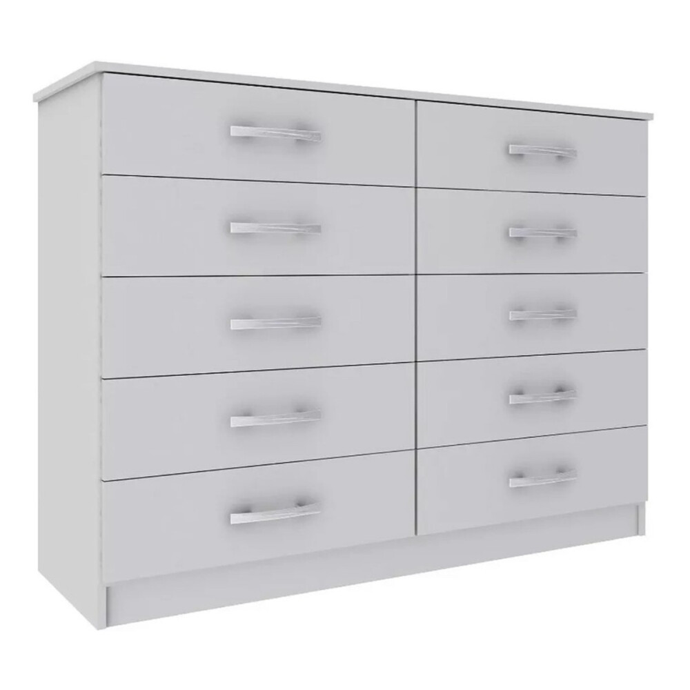 Comoda Cajonera Dormitorio Guarda Ropa 10 Cajones BLANCO