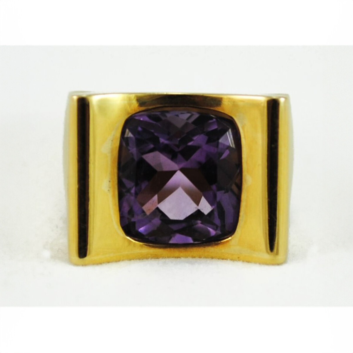 Anillo Oro 18K Con Amatista 