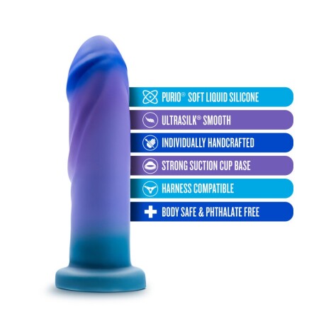 Dildo Midnight Rendezvous Ocean Blue con Ventosa Dildo Midnight Rendezvous Ocean Blue con Ventosa
