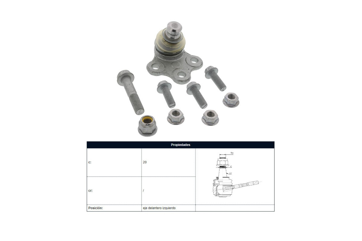 Rotula Del Renault Kangoo 18-25 Izq Rotula Del Renault Kangoo 18-25 Izq