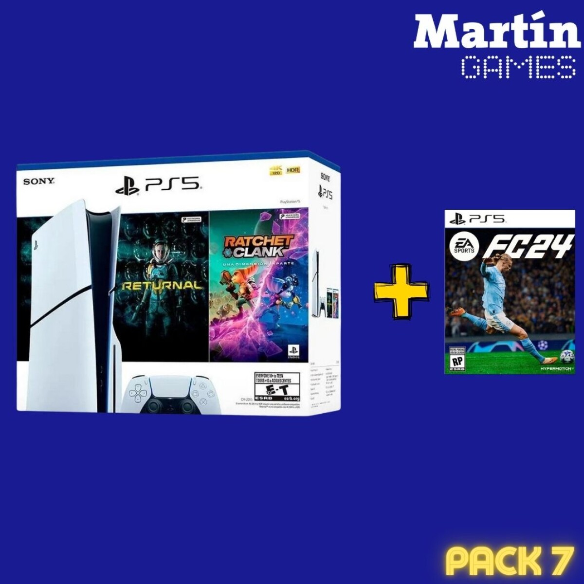 PS5 PLAYSTATION 5 CON LECTORA 0KM + RETURNAL Y RATCHET AND CLANK + JUEGO A ELECCION 