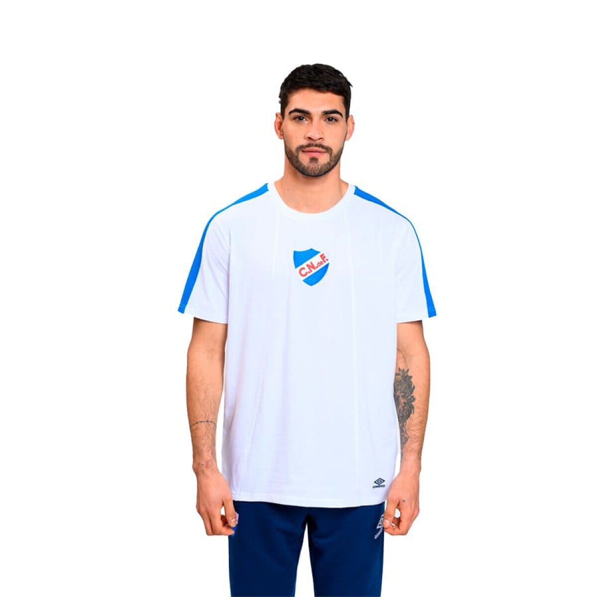 Remera Umbro Hub Nacional de Hombre - NU143009 - Blanco-azul Francia 
