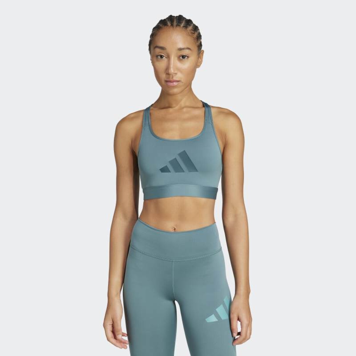 Top Adidas Powerreact Big Logo - Verde 