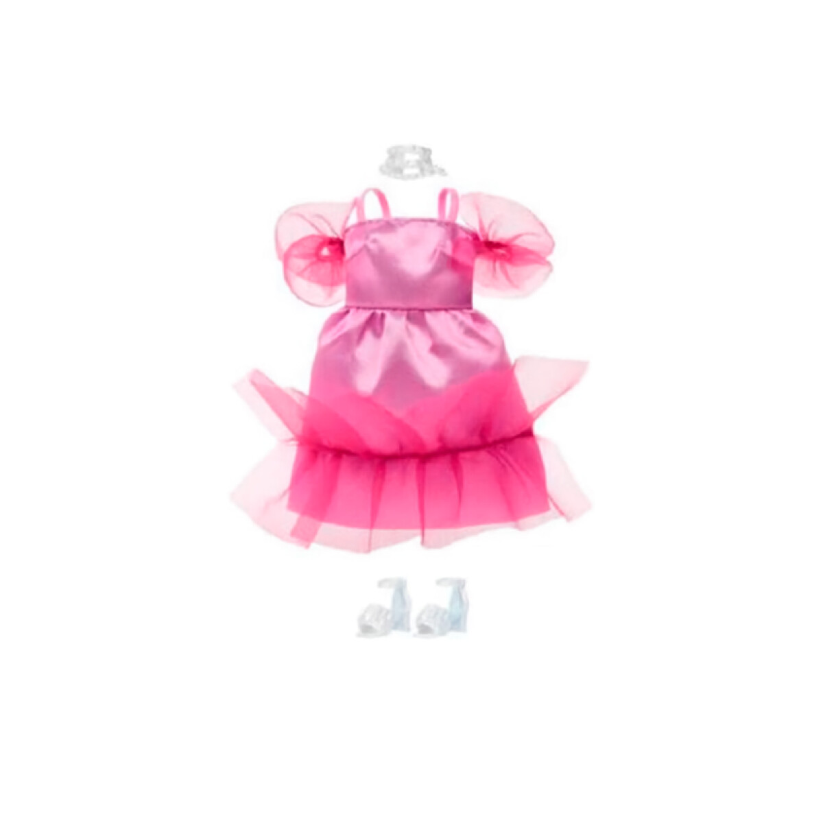 Set De Ropa Para Muñeca Barbie - Vestido, Zapatos Y Collar 