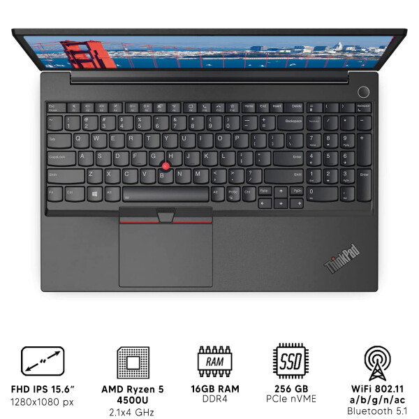 Notebook Lenovo Thinkpad E15 G2 Ryzen 5 16gb Ram 256gb 15.6" Táctil NOTEBOOK RFPL LENOVO E15 G2 R5/16/256/TS