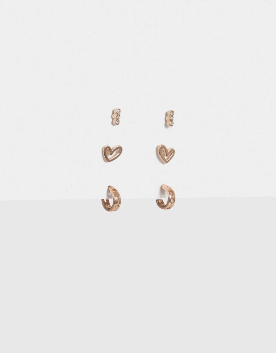 Set De Aros Premium - Dorado Oro Rosa 