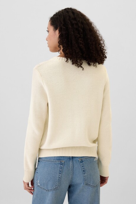 Buzo Cuello Redondo Cable Mujer Birch