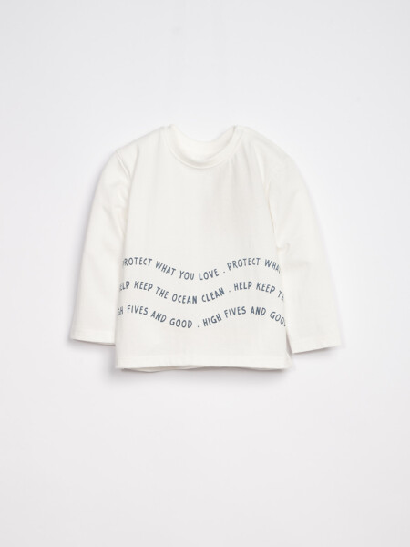 Remera Ondas Blanca