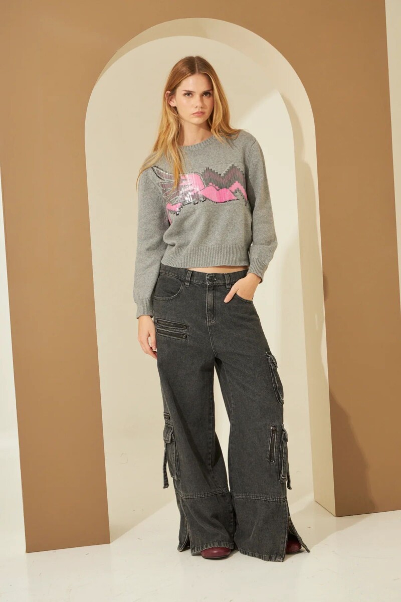 SWEATER CELESTIAL - GRIS 