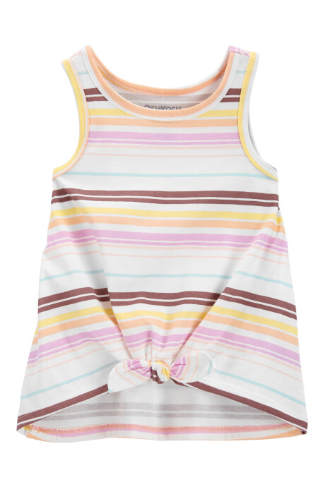 Musculosa A Rayas con Moña Sin color