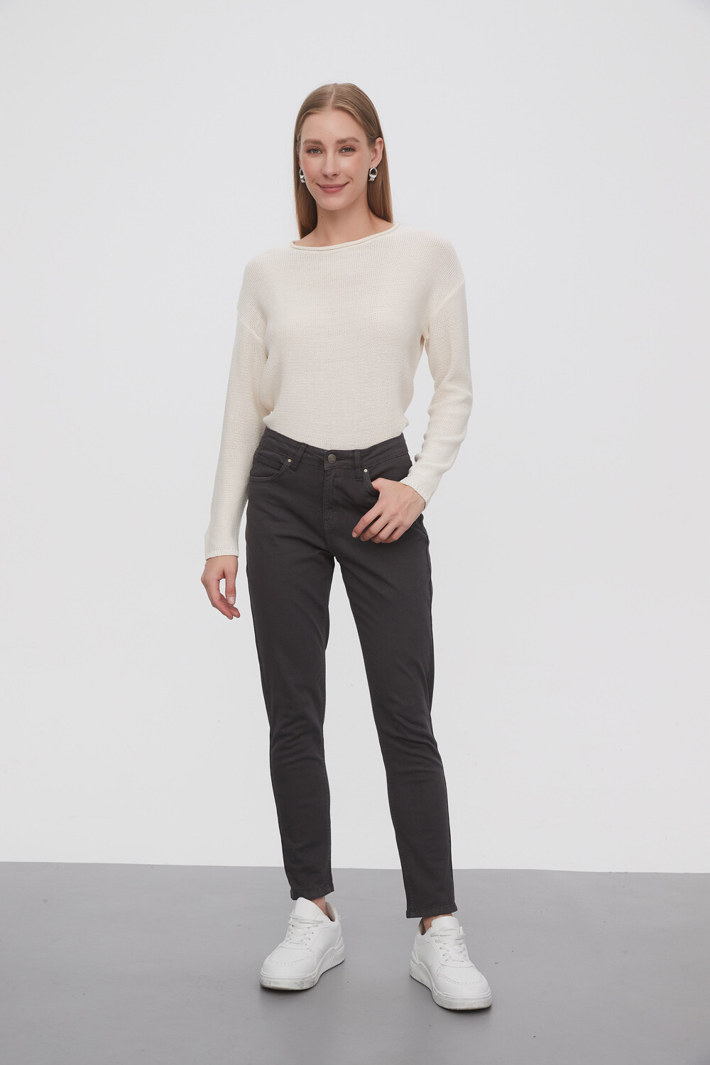 Pantalon Bardot Gris Oscuro